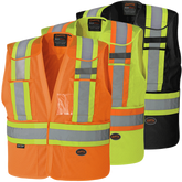 Pioneer 6933 Hi-Viz Tear-Away Lime Safety Vest
